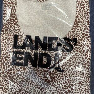 Lands' End Women's Supima Cotton Long Sleeve Midcalf Nightgown, NWT